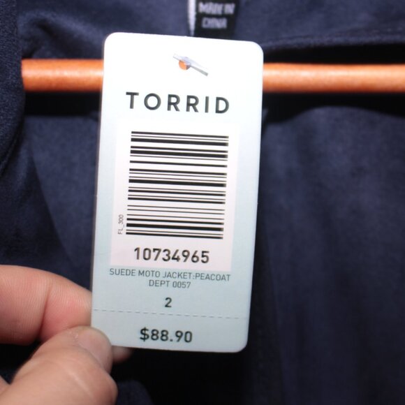 NWT Torrid Faux Suede Moto Jacket Plus Size 2 - Picture 5 of 7